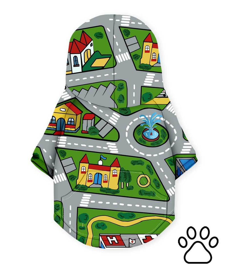 Car Carpet City Dog Hoodie