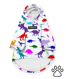 Dino Print Dog Hoodie