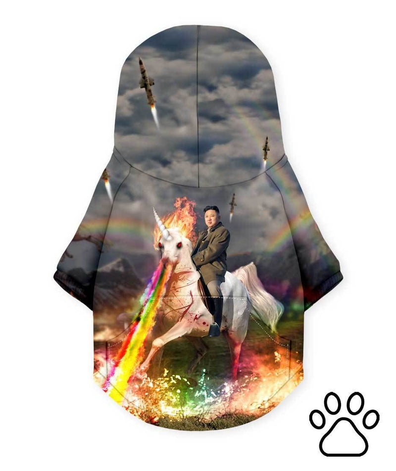 Rainbow Unicorn Kim Jong Un Dog Hoodie