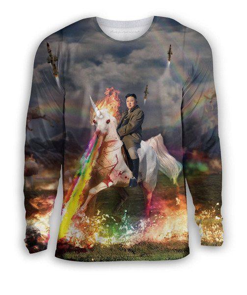 Rainbow Unicorn Kim Jong Un Sweatshirt
